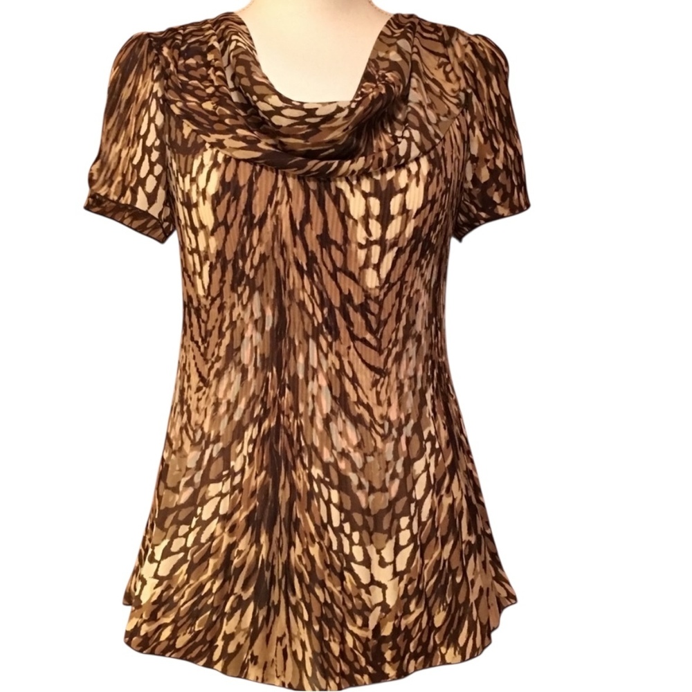 New Directions Scoop Neck Brown Top